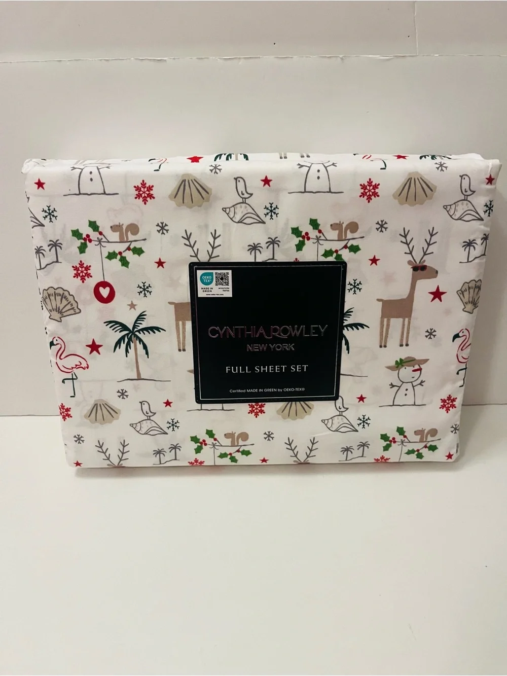 Cynthia Rowley & London Kaye Lot of 2 Full Sheet Sets Parisian Pastry Christmas